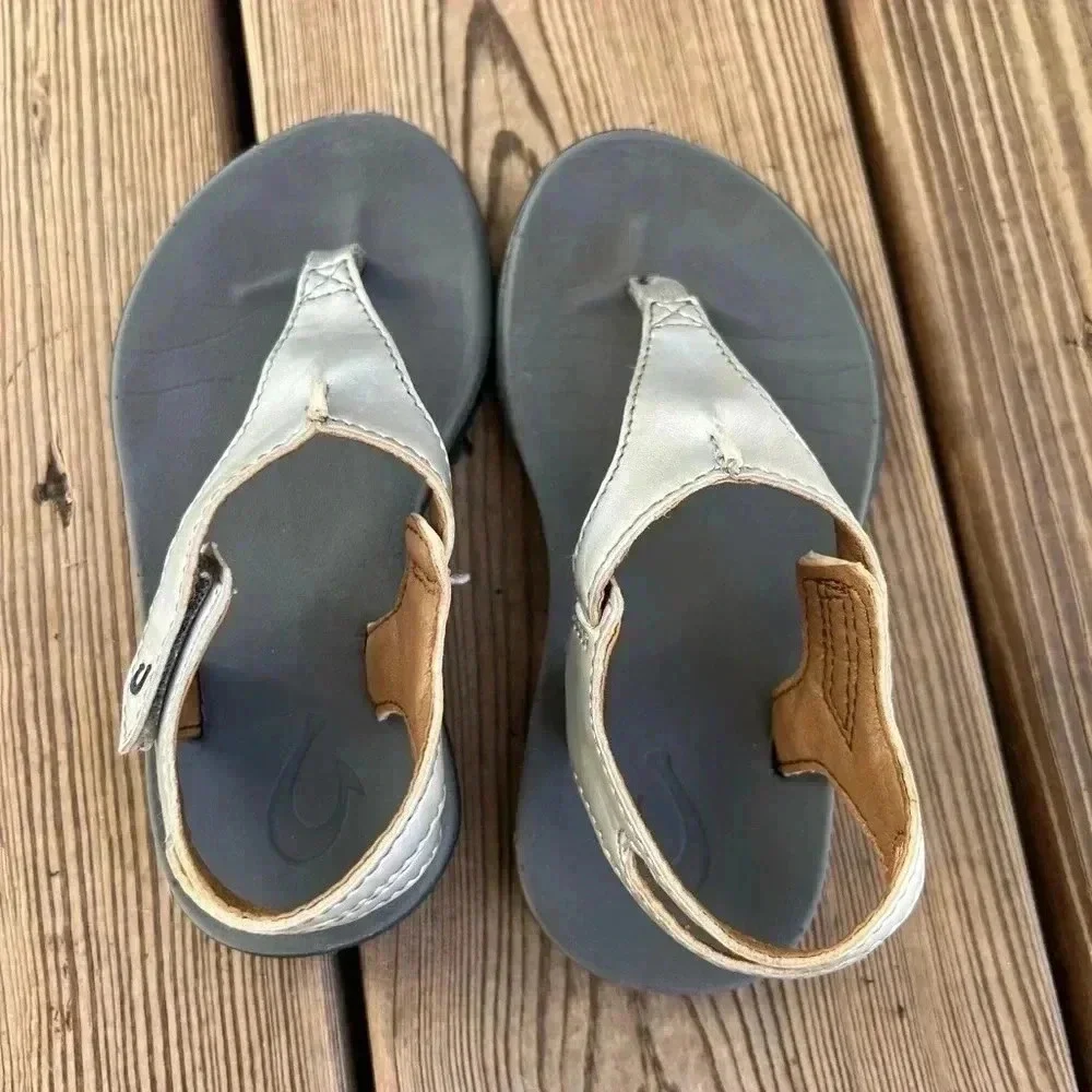 Olukai Eheu Girls sandals shoes flip flop with strap Sz G9
